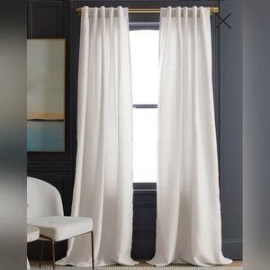 NWT! Quince 100% Linen Cream Filtering Curtains, 48" x 84"- 2 Panels. (B123)